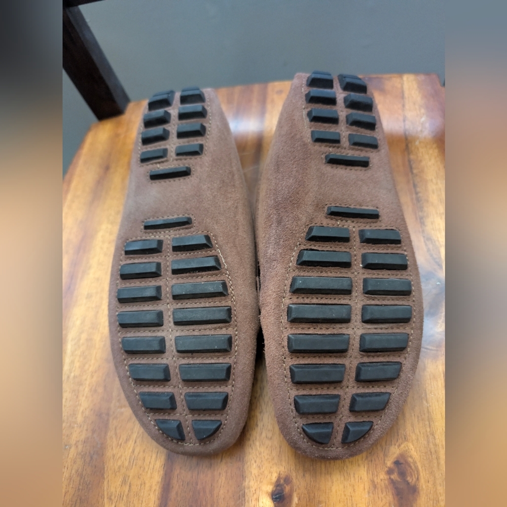 Osslue Moccasin Driving Shoe Leather Suede Brown Size 8.5 - Picture 3 of 16